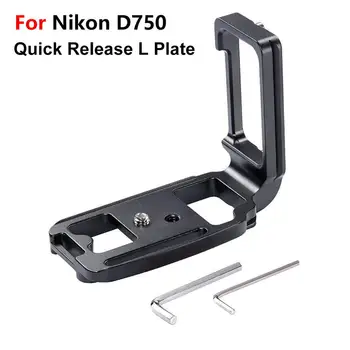 

For Nikon D750 Quick Release L Plate Vertical Bracket Grip Reserved 1/4 Inch Screw Hole Strap Hole Lightweight Camera Accessory