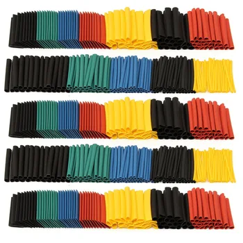 

280Pcs 2:1 Heat Shrink Tubing Tube Wire Cable Sleeve 5 Colors 8 Size Assorted Polyolefin Halogen-Free Heatshrink Tubes 10.4Mpa