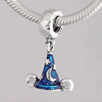 

Original Enamel Cartoon Mouse Magic Hat Pendant Beads Fit 925 Sterling Silver Bead Charm Pandora Bracelet DIY Jewelry