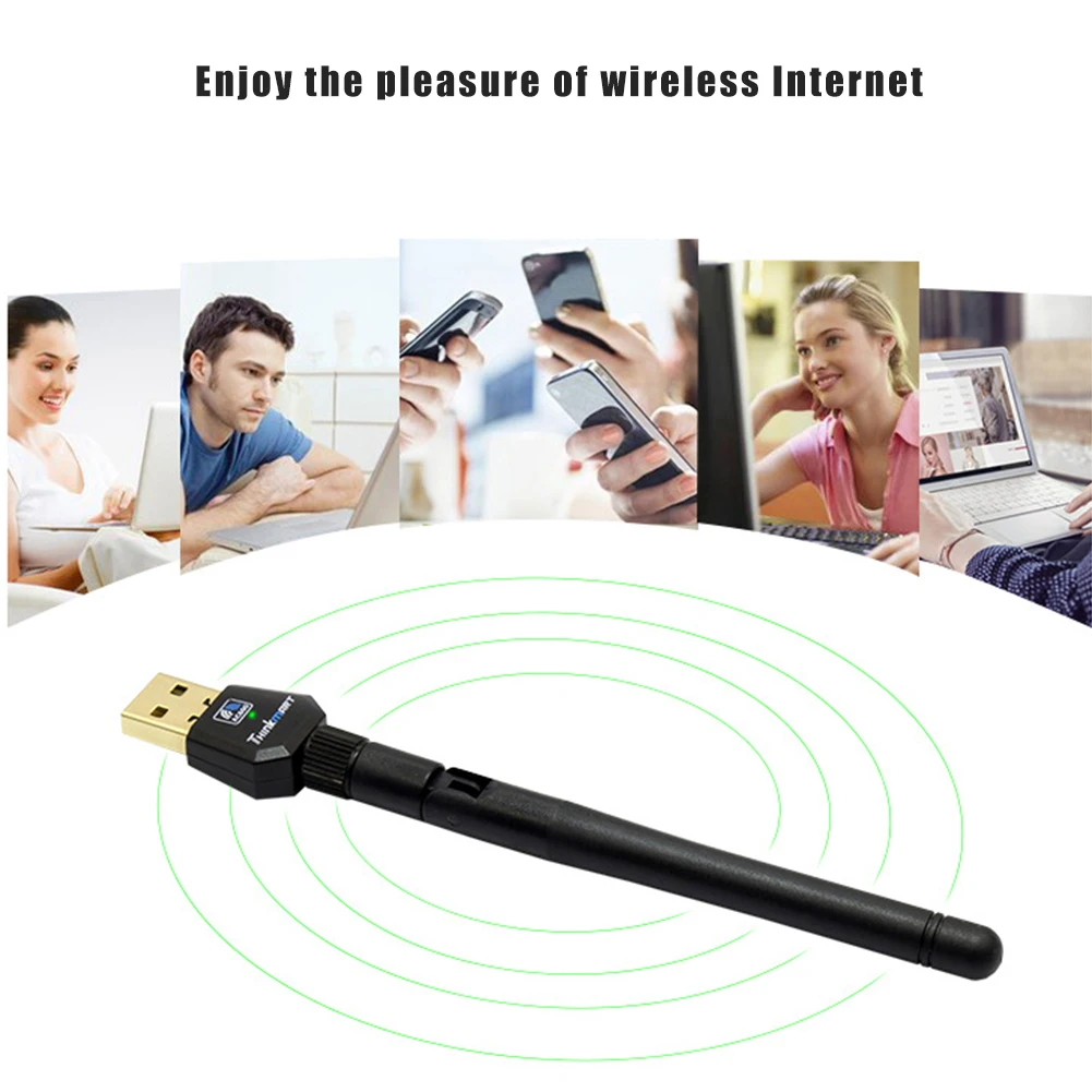 Wifi антенна сетевая карта Двухдиапазонная 600 Мбит/с USB 2,4G 5,8G адаптер для домашнего офиса PUO88