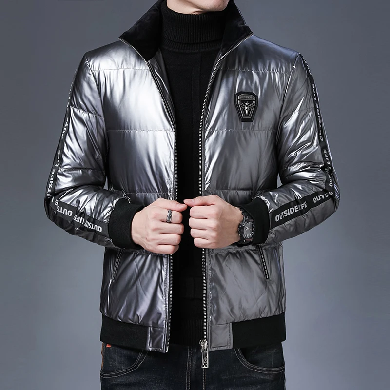 2022 Top Grade Designer Brand Casual Fashion Shiny Bubble Men Down Jacket Men Winter Windbreaker