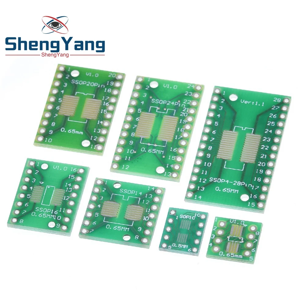 ShengYang 35 шт. = 7 значений * 5 набор печатных плат SMD поворот DIP SOP MSOP SSOP TSSOP SOT23 8 10 14 16 20 24 28