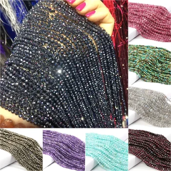 쥬얼리 제작용 작은 비즈, 천연석 비즈, 테라헤르츠, 2mm, 3mm, 4mm 섹션, 느슨한 비즈, 목걸이, DIY 팔찌