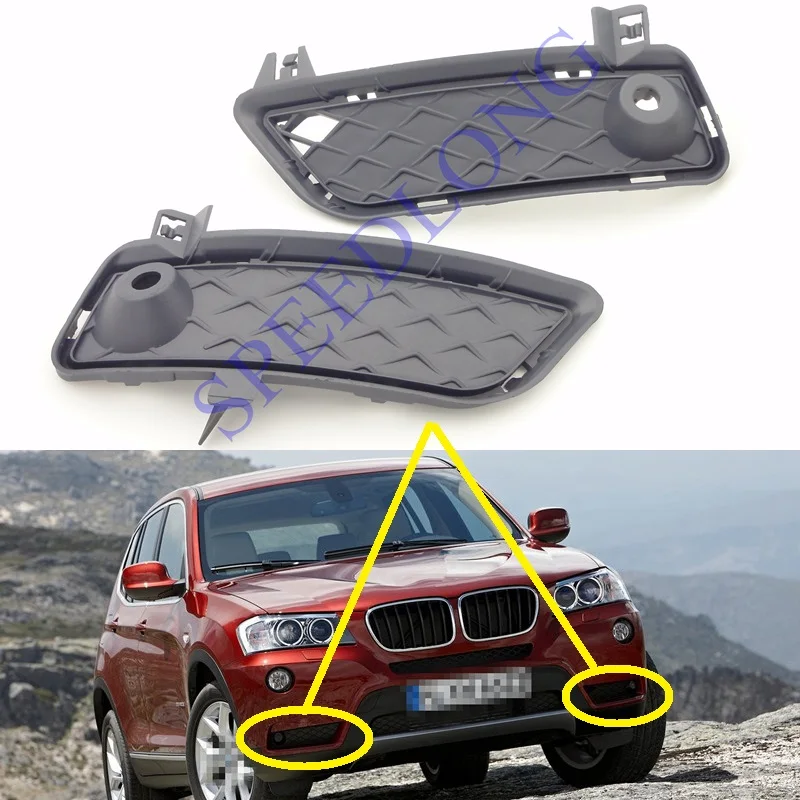 

2 Pcs/Pair RH and LH Front Bumper Lower Grille Grill trim for BMW F25 X3 2011-2014
