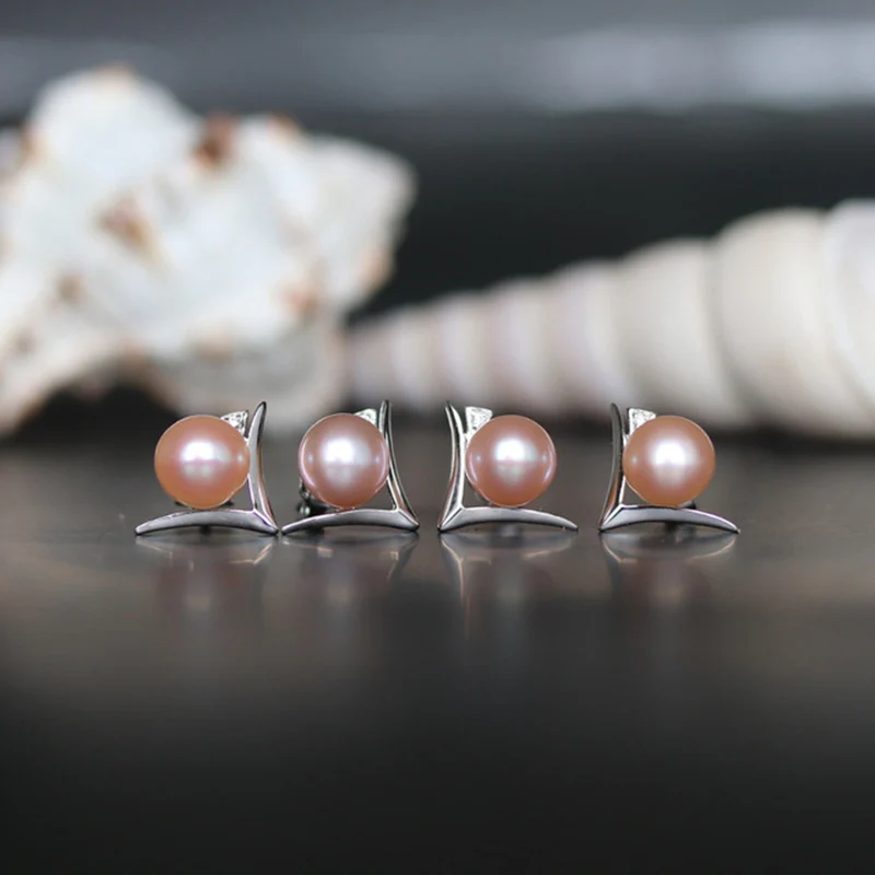 925 sterling silver pearl stud earring (8)