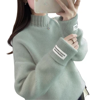 

Thick Warm Wool Turtleneck Women's Sweater White Beige Loose Pull Femme Pullover Long Sleeve Female Winter Knitted Jumper Casual