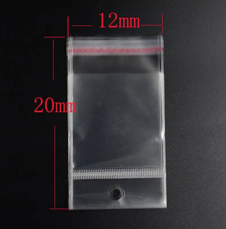

Pouches 12cm*20cm hanging holes Clear Resealable Cellophane/BOPP/Poly Bags Transparent Opp Bag Packing Plastic Bags Self Adhe