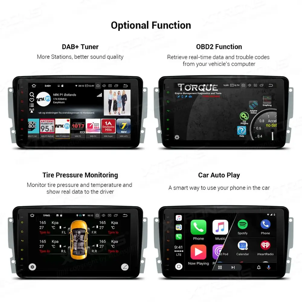 XTRONS Android 9,0 Восьмиядерный автомобильный стерео радио плеер gps OBD для Mercedes Benz A-W168 W203 W209 C209 W463 Viano Vito W639 без DVD
