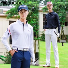 Мужские Упражнения рубашка для гольфа длинный рукав, дышащий рубашки для мальчиков на весну-осень мужские быстросохнущая ТЕННИСНАЯ СПОРТИВНАЯ ОДЕЖДА для бадминтона Топы