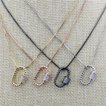 

16inch 10pcs/lot New design colorful oval clasp cz necklace,plated clasp accessories,popular women necklace cheap wholesale