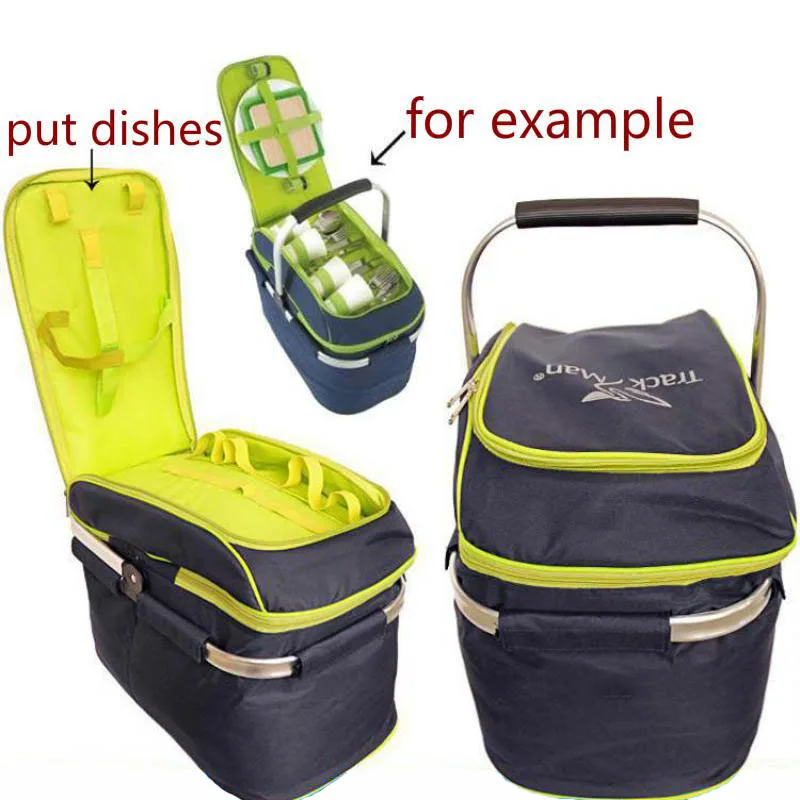 ГОРЯЧАЯ HG-наружная складная сумка для пикника, портативная большая походная корзина для хранения продуктов, переносная изоляционная сумка для еды, походная сумка для пикника