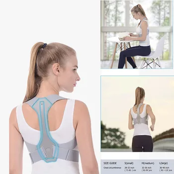 

Posture Corrector Brace Adjustable Back Supporter Belt Clavicle Spine Shoulder Orthopedic Student Children Adult Prevents