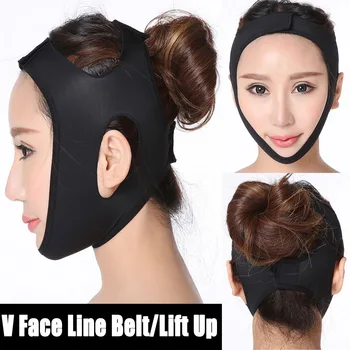 

V Face Line Belt Women Slimming Thin Facial Beauty Tool Black Double Chin Face Bandage Slim Lift Up Anti Wrinkle Mask Strap Band