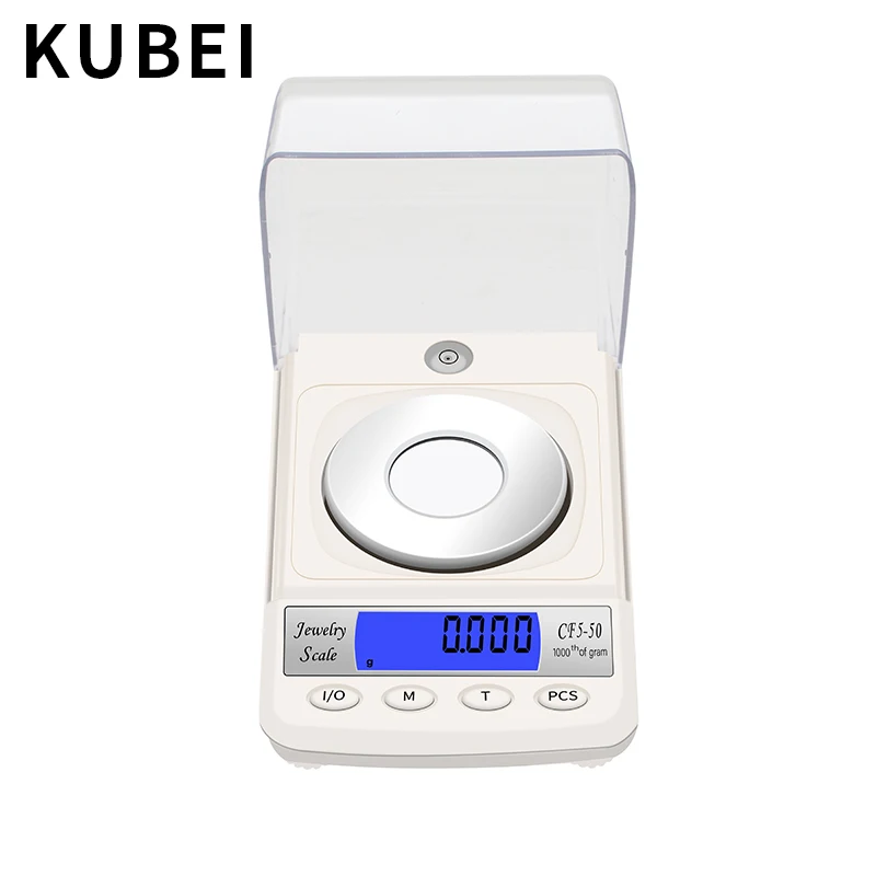 

KUBEI 50g/100g * 0.001g High Accuracy LCD Jewelry Scales Precision Milligram Counting Scale Laboratory Gem Weight Balance