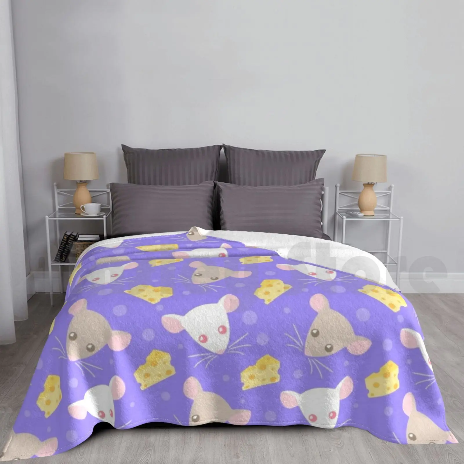

Rats And Cheese Blanket Super Soft Warm Light Thin Rat Mouse Rats Mice Pet Cute Kawaii Cheese Kids Children Baby Pet