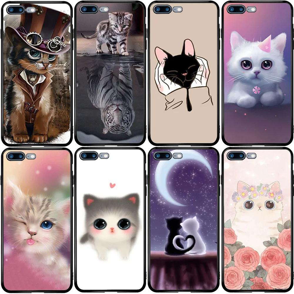 Cover Case for Huawei Honor 8 9 Y5 Y6 Y7 Y9 P Smart Z Prime Pro 2017 2018 2019 2020 С изображением котенка одежда |