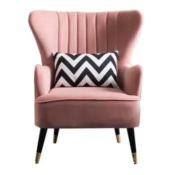 

Single Sofa Nordic Balcony Bedroom Ins Wind Net Red Armrest Light Luxury Clothing Shop Metal Cloth Sofa