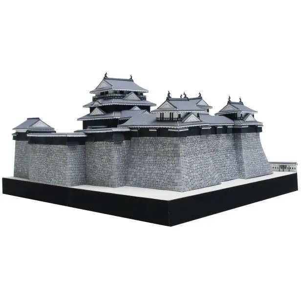 Японский замок Matsuyama, архитектурная бумага для моделирования, модель ручной работы, ручная работа