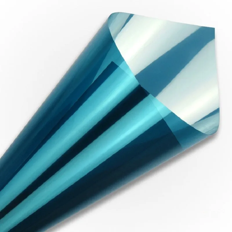Blue Silver 55 см х 5 м солнцезащитный стеклянный стикер с контролем тепла энергосберегающий взрывозащищенный самоклеящийся зеркальный эффект частная декоративная фольга - Цвет: Blue Silver