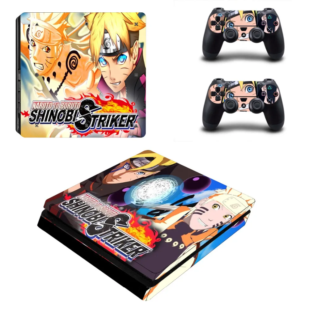 Аниме Наруто Кожа Наклейка для Playstation 4 Slim PS4 Slim консоль и 2 контроллера защитный чехол для джойстика Кожа Наклейка s винил