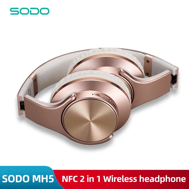 

Bluetooth Headphones SODO MH5 Comfortable Wireless NFC 2 in1 Twist-out Bluetooth Speaker Adjustable Headphone with Microphone