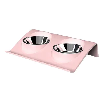 

Stainless Steel Pet Bowls Non Slip Dog Cat Feeding Bowls Z Shape Pet Feeding Tools E2S