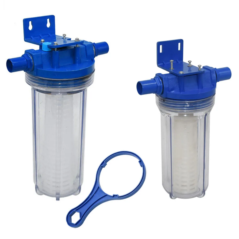 Equipo de suministro de agua para jardín familiar, productos de plástico azul para aves de corral, alimentación de animales, filtro de reproducción veterinaria, 1 Uds.