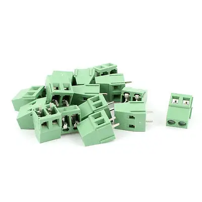 

15 Pcs MG129-2P 2 Pin PCB Mount 5.08mm Screw Terminal Barrier Blocks 300V 10A