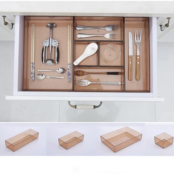 

Plastic Storage Box Utensil Drawer Organizer Cutlery Tray Dividers Organizador Cajones Drawer Separators Kitchen Organizer