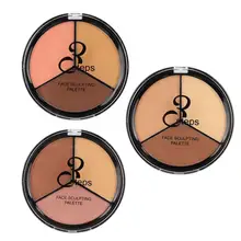 3в1 длительный макияж палитра пудра для лица консилер, контур косметический порошок