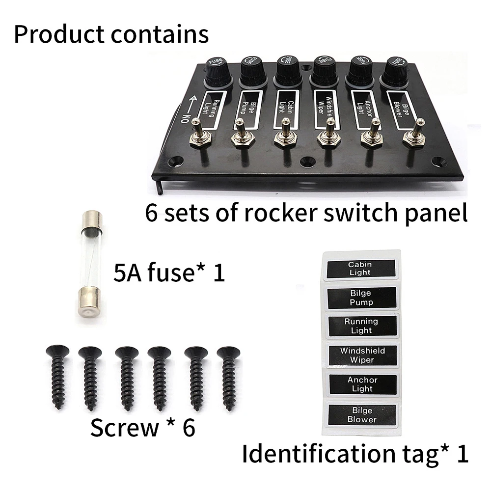 IZTOSS 12 V/24 V 6P бакелит тумблер панель с предохранителями переключатели для RV лодка морской автомобиль аксессуары