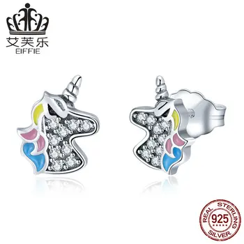 

CE2131 925 Sterling Silver Unicorn earrings earrings female