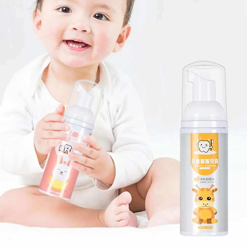 60ml Kids Foam Toothpaste Stain Removal Teeth Mouth Cleaning Tooth Toothpaste Paste Stain Care Whitening Dental Tool Baby Mousse