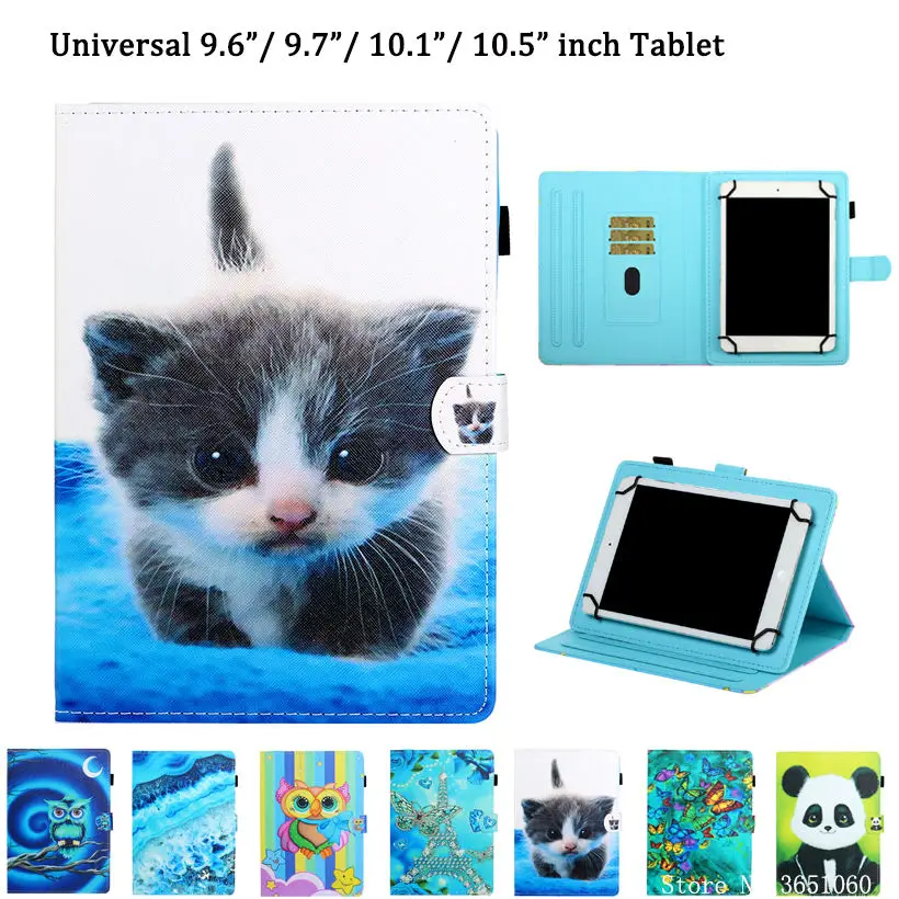 Funda планшет 10,1 универсальный чехол для iPad 10,2 Крышка для huawei T3 T5 M5 9,6 9,7 10 10,1 10,5 модный принт защитный чехол с подставкой