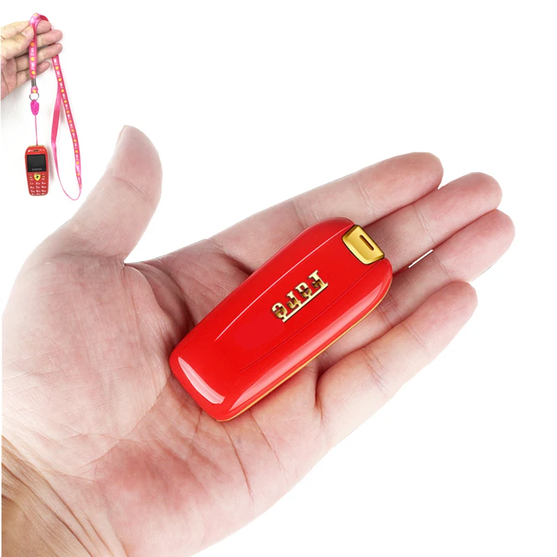 Mini Car Key Model Design Mobile Phone Magic Voice Dual Sim Changer Russian language keyboard Tiny 