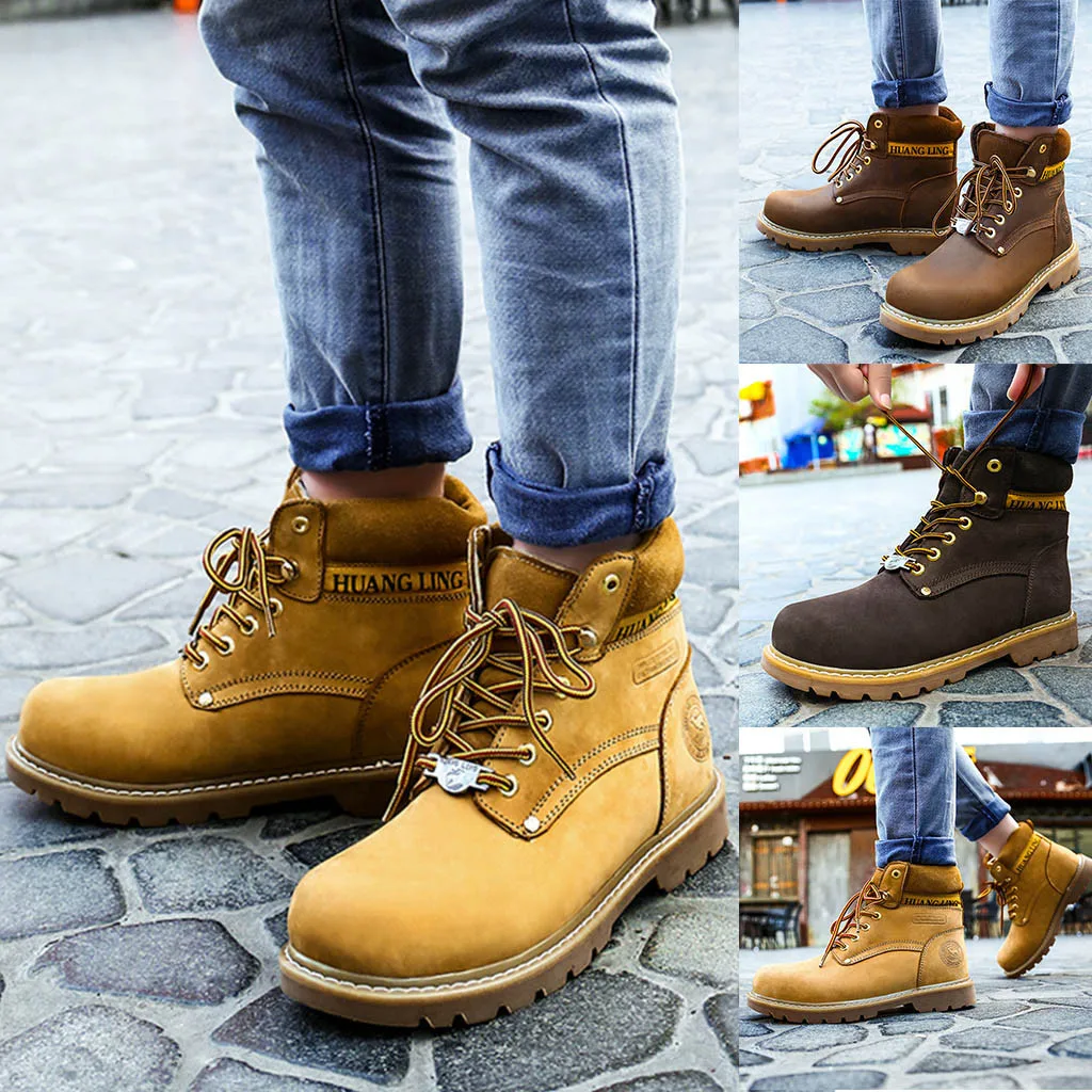 Military Tactical Mens Boots New Style Shoelace Ankle Boot Snow Shoe Autumn And Winter High Help Boots Army Work Shoes Plus Size