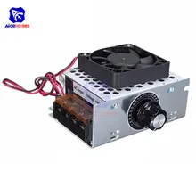 Diymore 110V AC 4000W SCR elektryczny Regulator napięcia ściemniacz Regulator temperatury Regulator prędkości silnika moduł w/wentylator