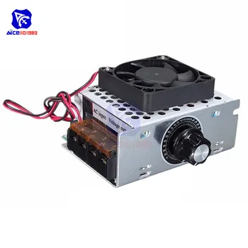 

diymore 110V AC 4000W SCR Electric Voltage Regulator Dimmer Temperature Controller Motor Speed Controller Module w/ Cooling Fan