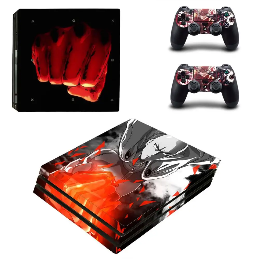 Виниловая наклейка One Punch Man PS4 Pro для консоли PlayStation 4 и контроллера Pro|Наклейки| |