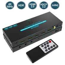 SGEYR 4K HDMI коммутатор 4x1 4 в 1 выход SPDIF& L/R аудио HDMI коммутатор Аудио экстрактор с ARC& IR управление для PS4 Apple tv HD tv