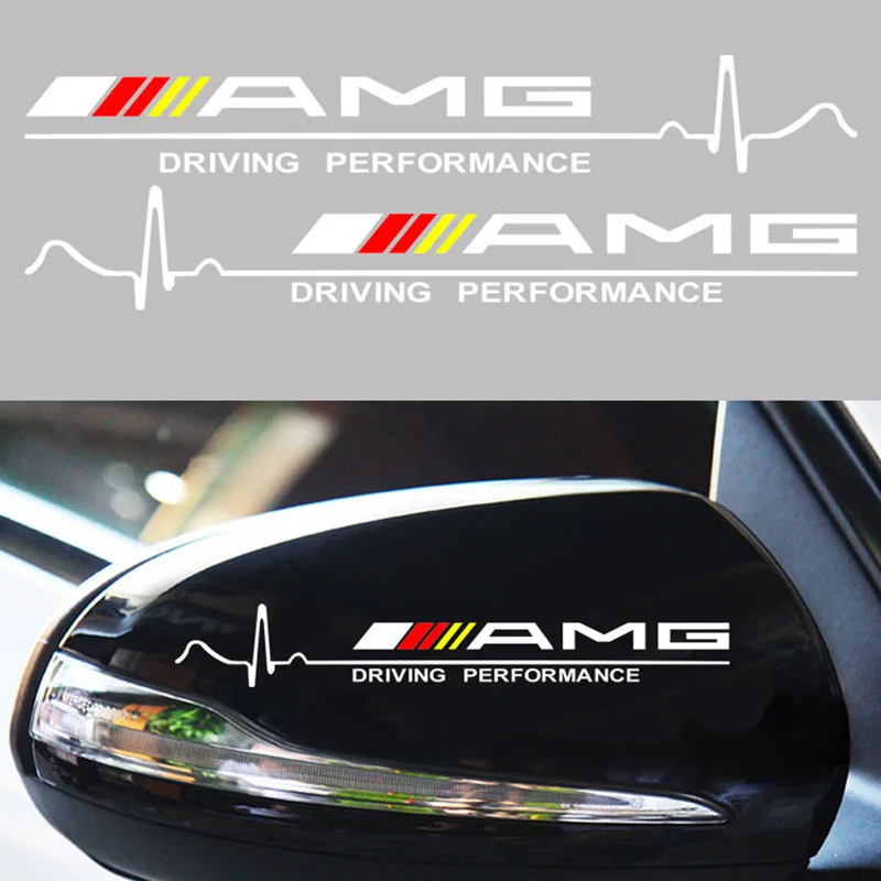 

2pc Car Rearview Mirror Sticker Car Logo Decal for Mercedes-benzs AMG c180 c200 c300 w204 w203 w212 w210 Car accessories gadgets