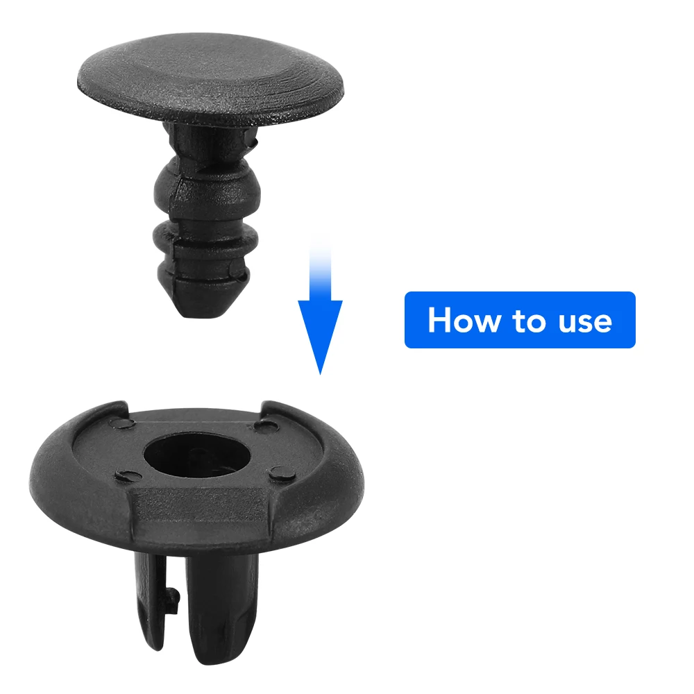 Clips De Pare-chocs,100 Pièces Auto Pare-chocs Attache 8mm Trou Rivet - Foto 4