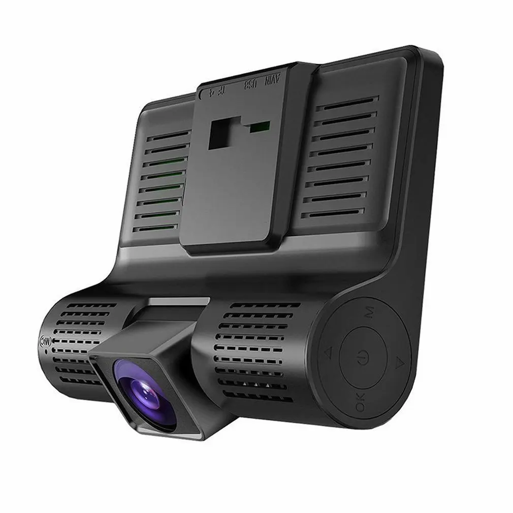 4 дюйма Двойной объектив Hd 1080P Автомобильный видеорегистратор Камера Регистраторы заднего вида Камера видео доска Сенсор G видео высокой четкости