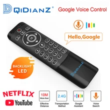 MT1 Google Voice Assistent Air Mouse Gyro Sensing 2.4G Voice Afstandsbediening Voor Android Tv Box H96 X96 Max HK1 TX6 Pk G10 Q5