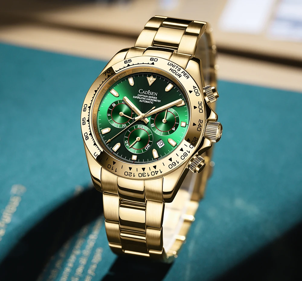 CADISEN 2021 Men Watches Mechanical Automatic Watch Men Brand Luxury 100M  Waterproof Sapphire Daytona Stainless Steel Wristwatch|Mechanical Watches|  - AliExpress