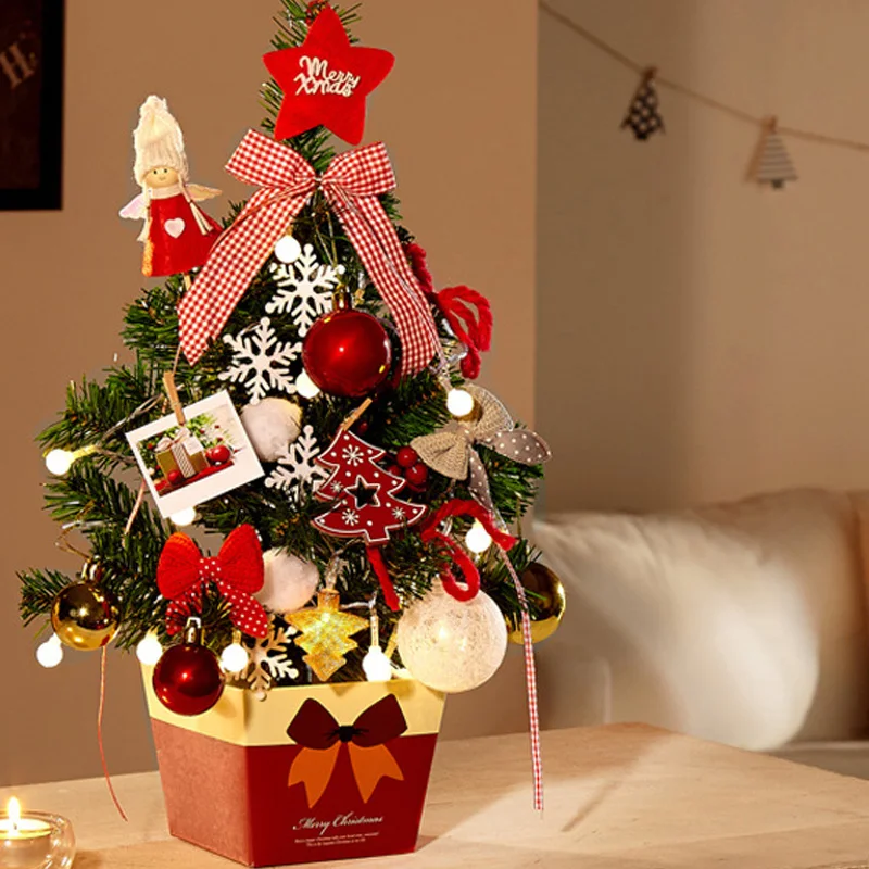 Рождественская Декоративная елка Настольная мини дерево 45 см новогодняя елка украшение дерево кулон украшение