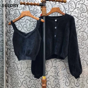 

2020 Spring Fashion Sweater Cardigans Women Mohair Knitting Sweetheart Buttons Long Sleeve Casual Cardigan Tops Coat Ladies