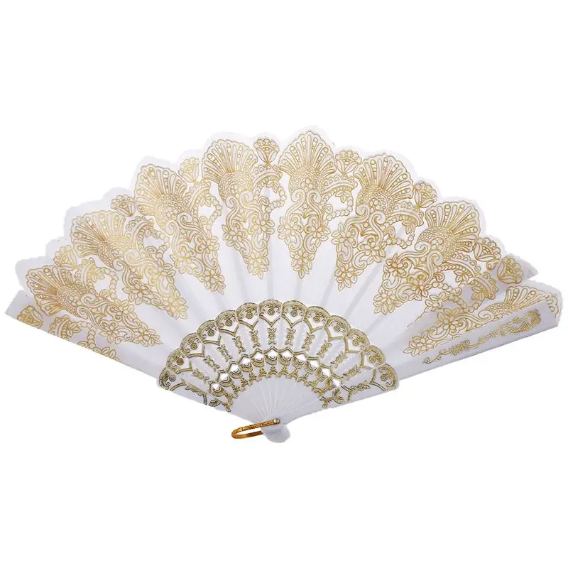 

Big deal Chinese style bling flower wedding dance cloth folding towels white