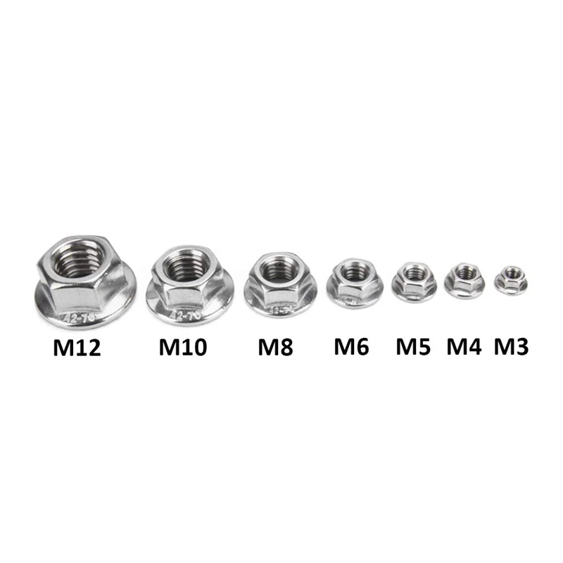 SHGO HOT-140Pcs M3 M4 m5 m6 m8 m10 m12 шестигранный фланец набор болтов в ассортименте-304 нержавеющая сталь