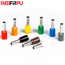 Chfrpu 100 pces isolados virolas terminal friso terminador prensado a frio isolado termina ve0508 7508 1008 1508 2508 4009 latão